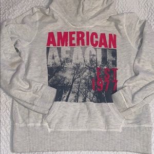 American Eagle light gray Hoodie with front pocket